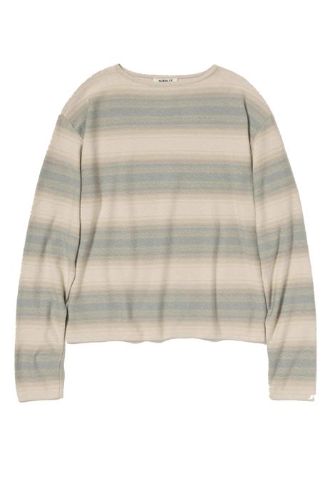  AURALEE | A26SP02GBBLUE BEIGE STRIPE